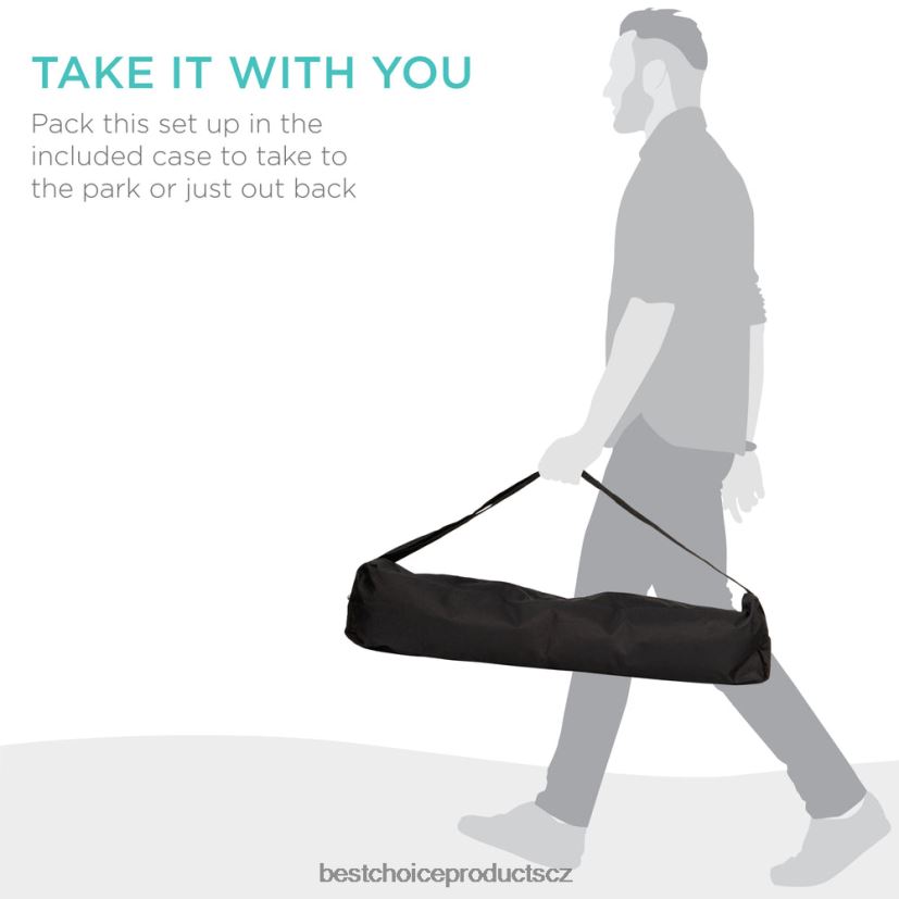 Best Choice Products Sada dřevěných kroketů pro 6 hráčů se 6 paličkami, 6 míčky, brankami, kolíky, taškou hračka a hra | vícebarevný FF22861027