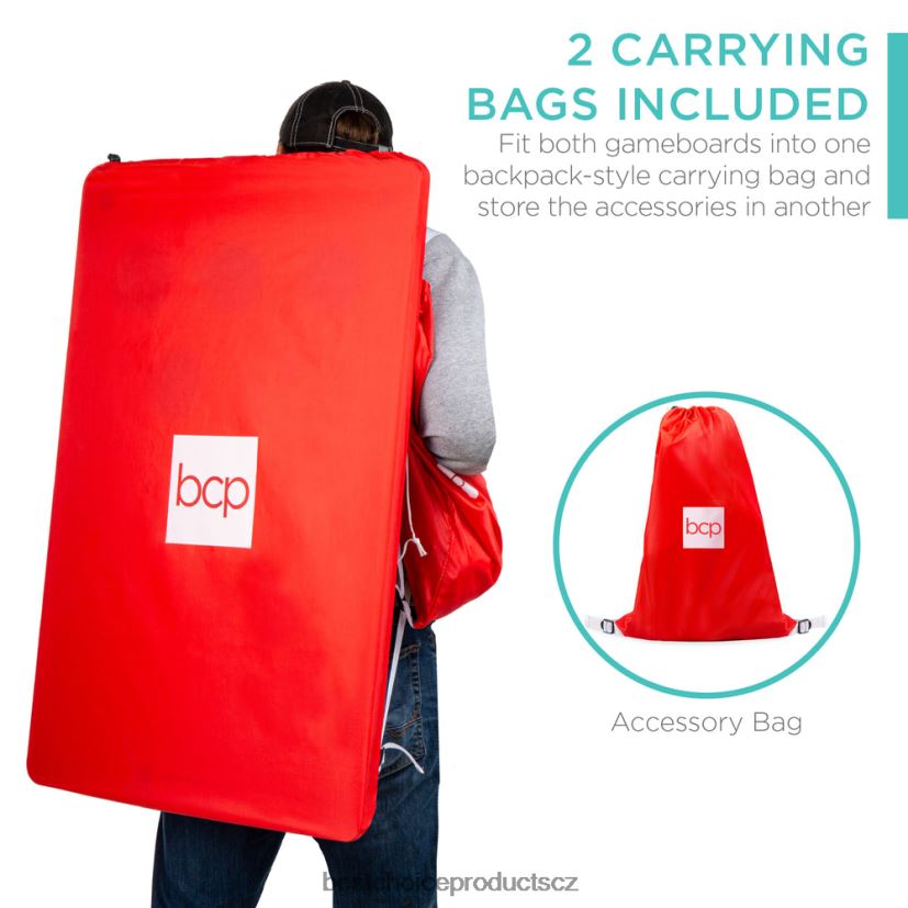 Best Choice Products Sada deskových her 2 v 1 Corhole a beer pong se 2 přenosnými taškami, 6 sedacími pytli hračka a hra | vícebarevný FF22861029