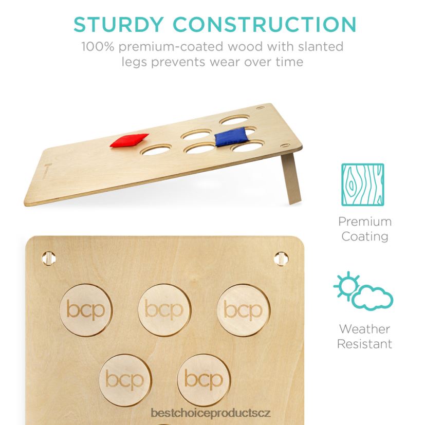 Best Choice Products Sada deskových her 2 v 1 Corhole a beer pong se 2 přenosnými taškami, 6 sedacími pytli hračka a hra | vícebarevný FF22861029