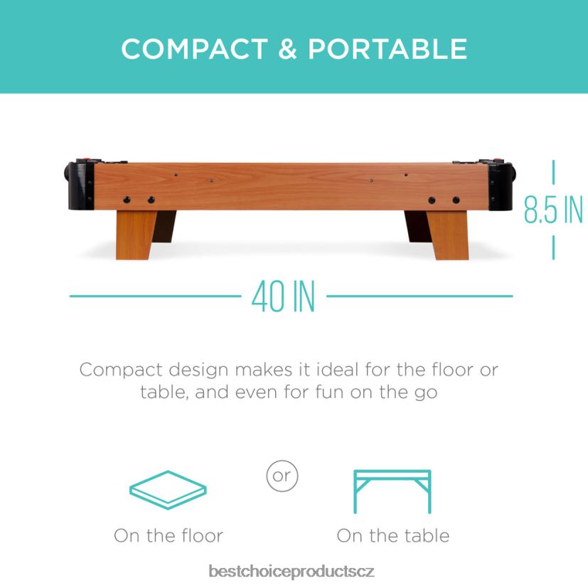 Best Choice Products stolní arkádová hra se vzdušným hokejem se 2 puky, 2 útočníky hračka a hra | bílý FF2286279