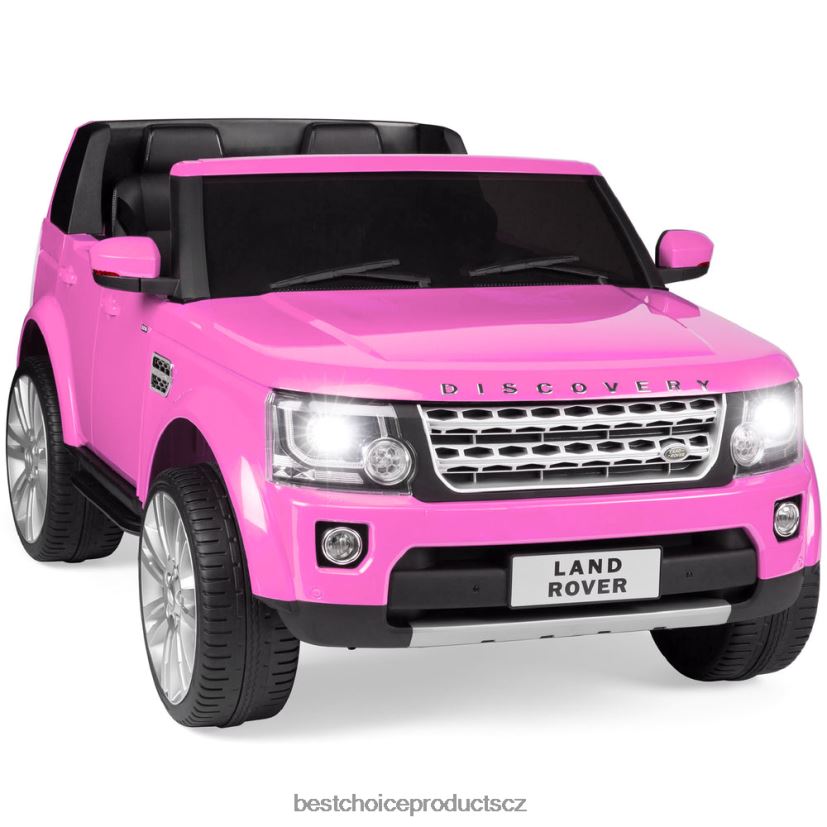 Best Choice Products 12V 2místný licencovaný land rover pro jízdu s rodičovským dálkovým ovládáním hračka a hra | růžový FF2286316