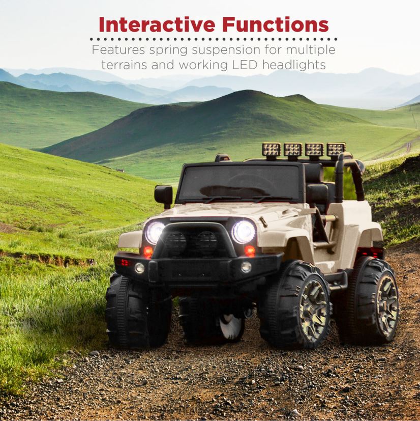 Best Choice Products 12V hračka pro děti na náklaďáku se 3 rychlostmi, led, dálkové ovládání, bluetooth hračka a hra | opálení FF2286537