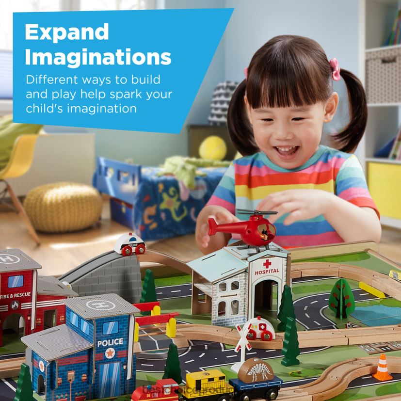 Best Choice Products 35dílný vlakový stůl, velká víceúčelová herní sada s oboustrannou deskou hračka a hra | vícebarevný FF2286483