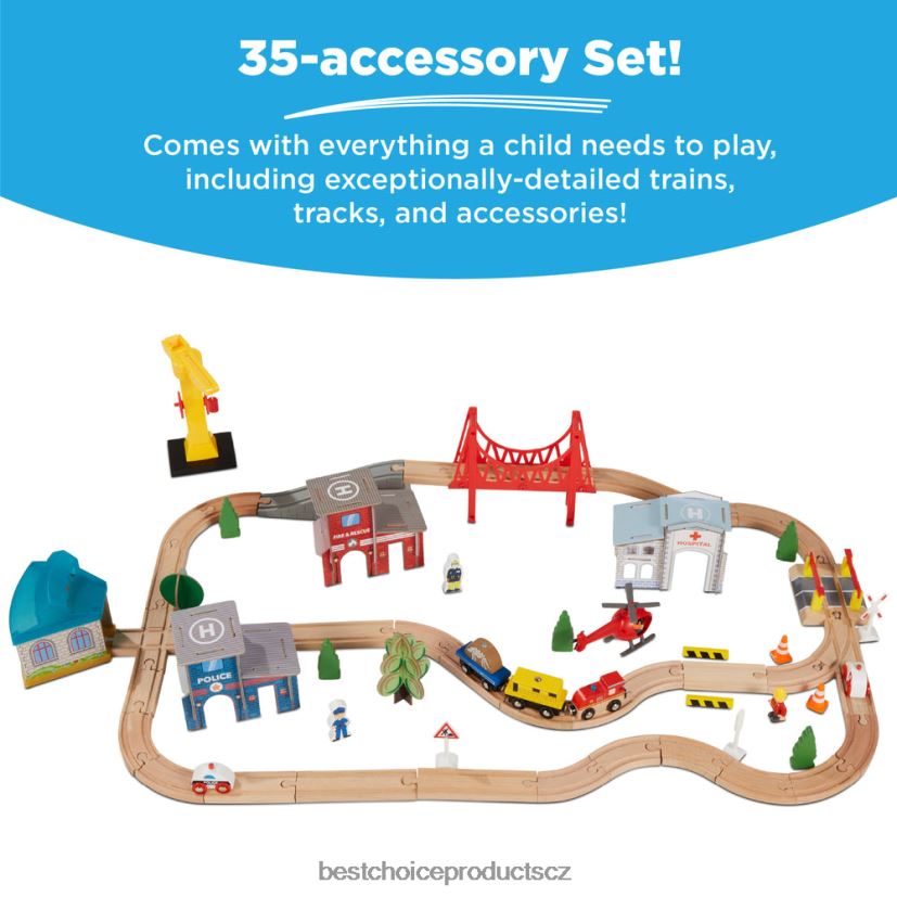 Best Choice Products 35dílný vlakový stůl, velká víceúčelová herní sada s oboustrannou deskou hračka a hra | vícebarevný FF2286483