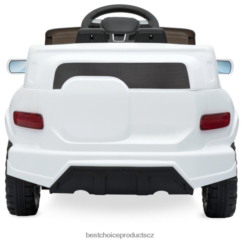 Best Choice Products 6V dětský pojízdný náklaďák s rodičovským ovládáním rc, 3 rychlosti, světla, klakson hračka a hra | bílý FF22861017