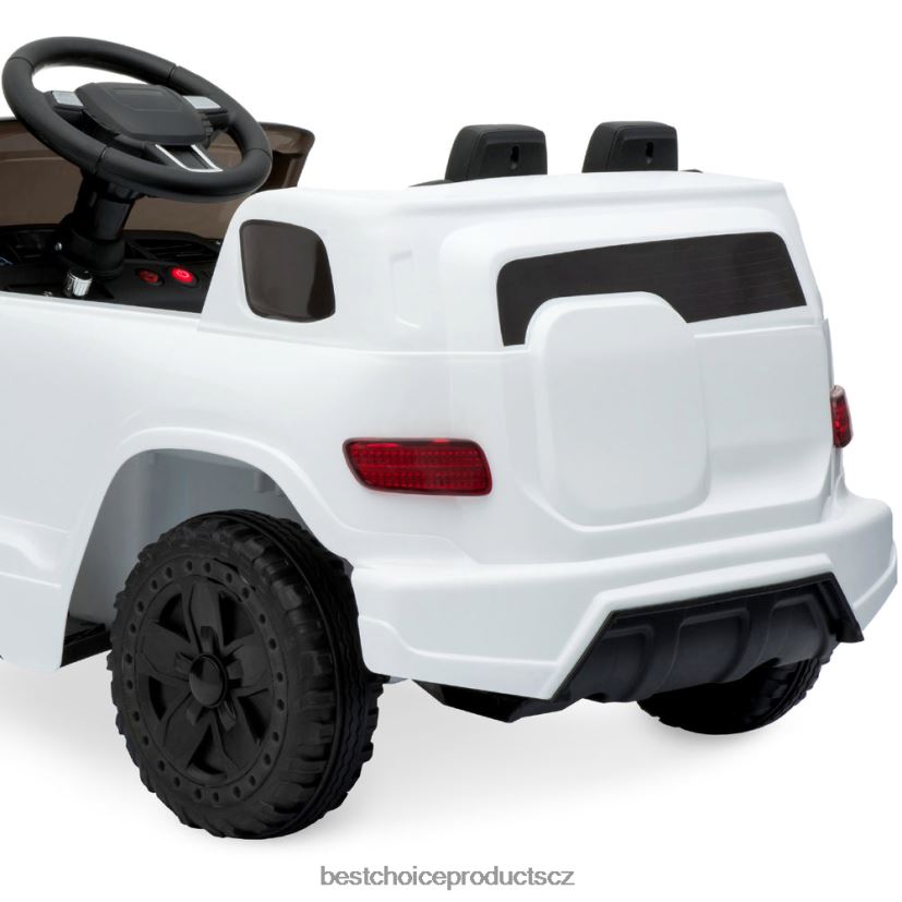 Best Choice Products 6V dětský pojízdný náklaďák s rodičovským ovládáním rc, 3 rychlosti, světla, klakson hračka a hra | bílý FF22861017