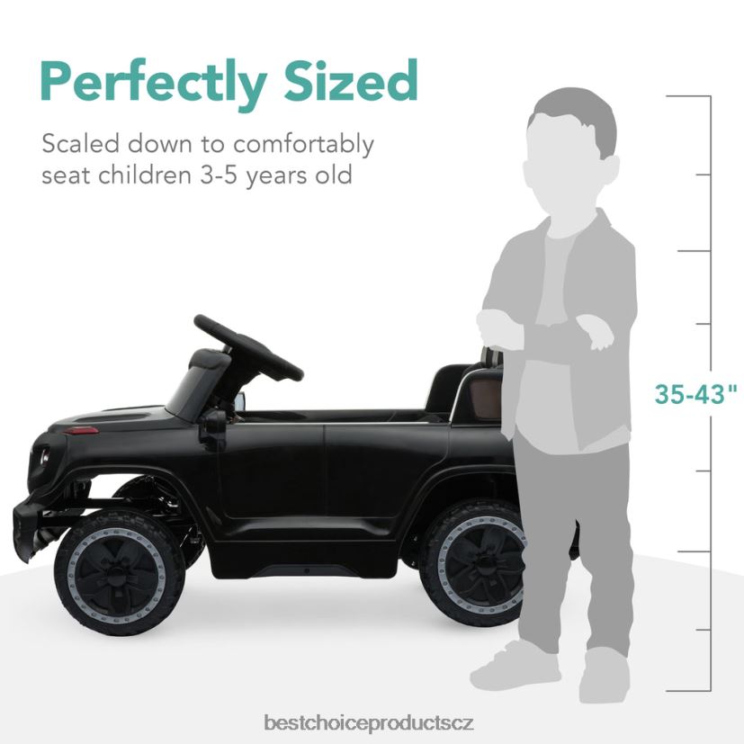 Best Choice Products 6V dětský pojízdný náklaďák s rodičovským ovládáním rc, 3 rychlosti, světla, klakson hračka a hra | Černá FF22861015