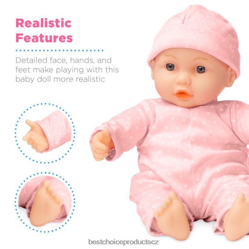 Best Choice Products realistická panenka s měkkým tělem, vysoká stolička, nočník, doplňky hračka a hra | vícebarevný FF2286529