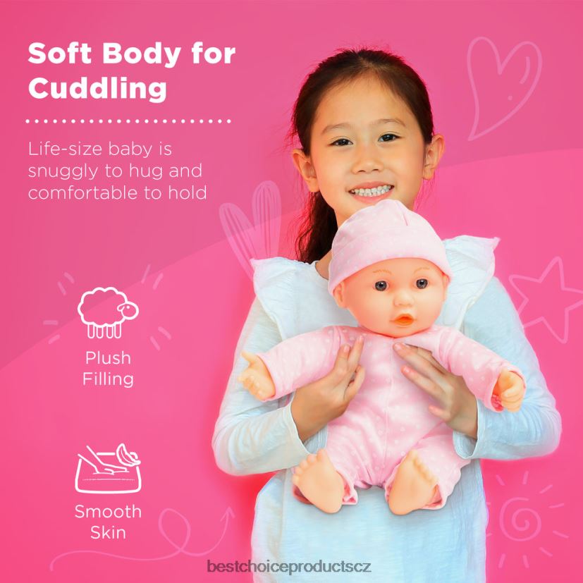Best Choice Products realistická panenka s měkkým tělem, vysoká stolička, nočník, doplňky hračka a hra | vícebarevný FF2286529
