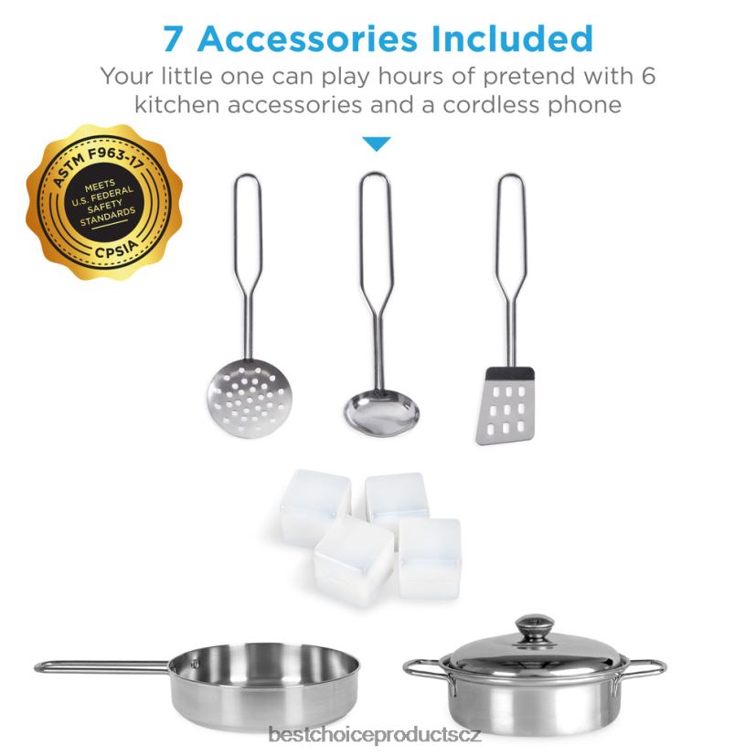 Best Choice Products Sada dřevěných hraček pro děti do kuchyňky s 11 doplňky hračka a hra | modrý FF2286292