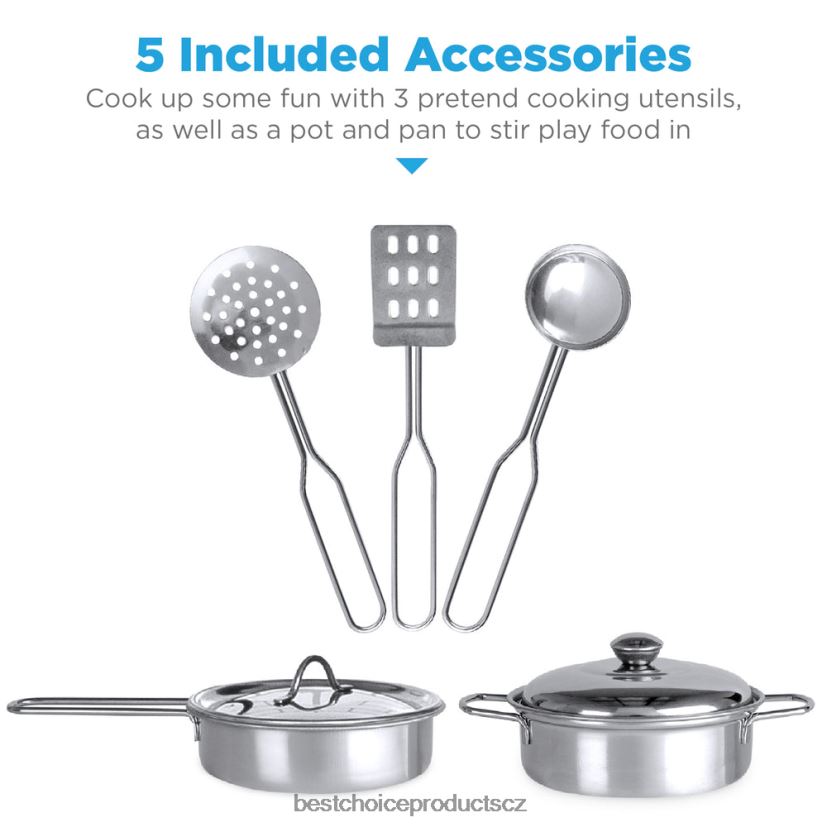 Best Choice Products dětská kuchyňka na farmě s tabulí, úložné police, 5 doplňků hračka a hra | růžový FF2286297