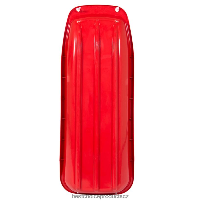 Best Choice Products 48palcová dětská sáňkařská sáňkařská deska s tažným lanem, zakřivené okraje hračka a hra | Červené FF22861022