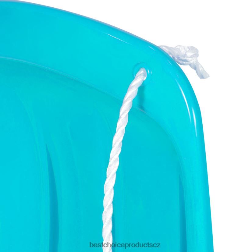 Best Choice Products 48palcová dětská sáňkařská sáňkařská deska s tažným lanem, zakřivené okraje hračka a hra | ledová modř FF22861023