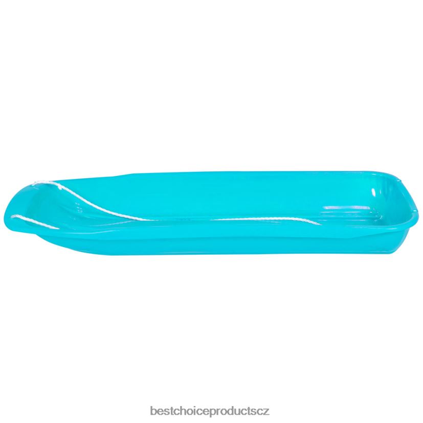 Best Choice Products 48palcová dětská sáňkařská sáňkařská deska s tažným lanem, zakřivené okraje hračka a hra | ledová modř FF22861023