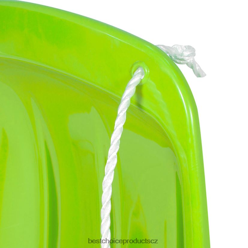 Best Choice Products 48palcová dětská sáňkařská sáňkařská deska s tažným lanem, zakřivené okraje hračka a hra | světle zelená FF22861025