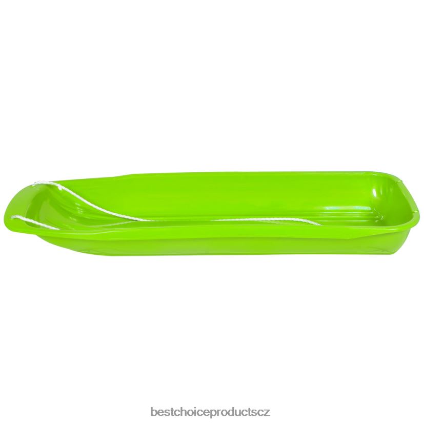 Best Choice Products 48palcová dětská sáňkařská sáňkařská deska s tažným lanem, zakřivené okraje hračka a hra | světle zelená FF22861025