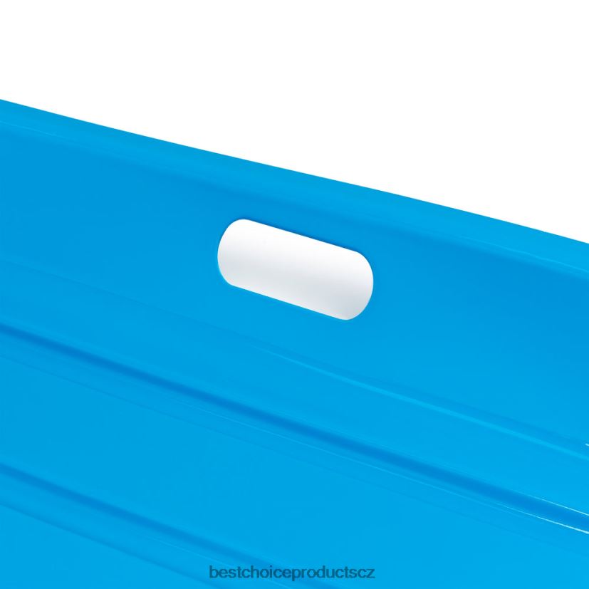 Best Choice Products dětská venkovní plastová sáňkařská sáňkařská deska s tažným lanem, madly hračka a hra | modrý FF22861008