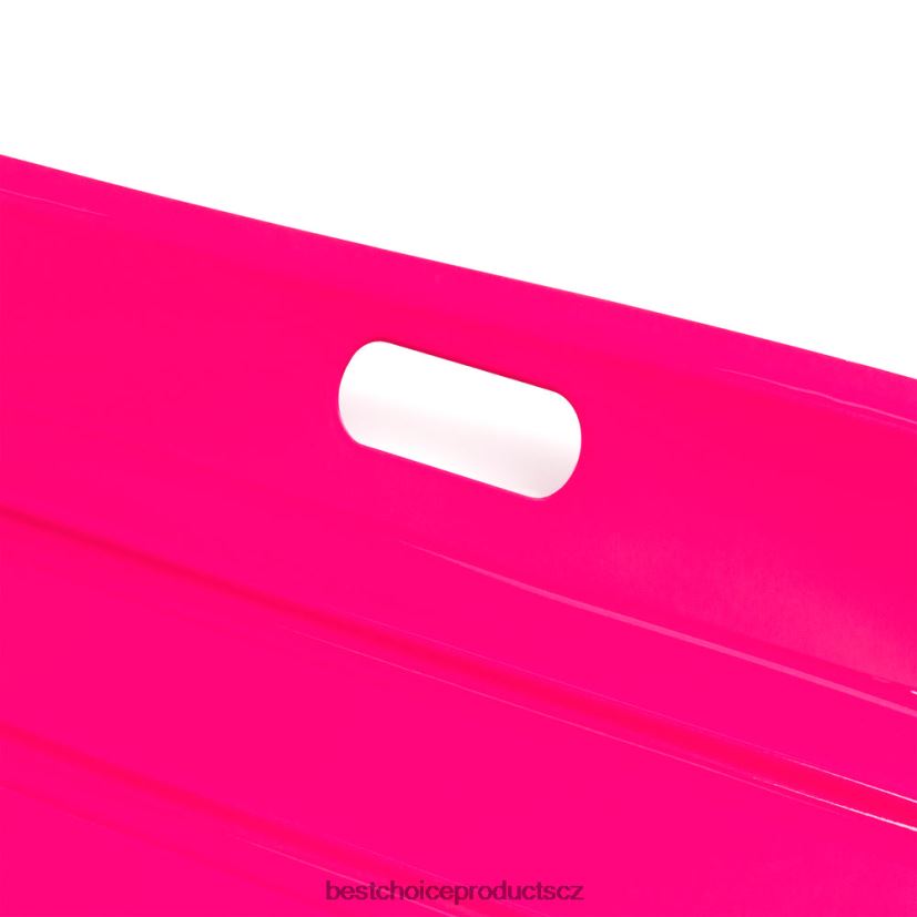 Best Choice Products dětská venkovní plastová sáňkařská sáňkařská deska s tažným lanem, madly hračka a hra | růžový FF22861006