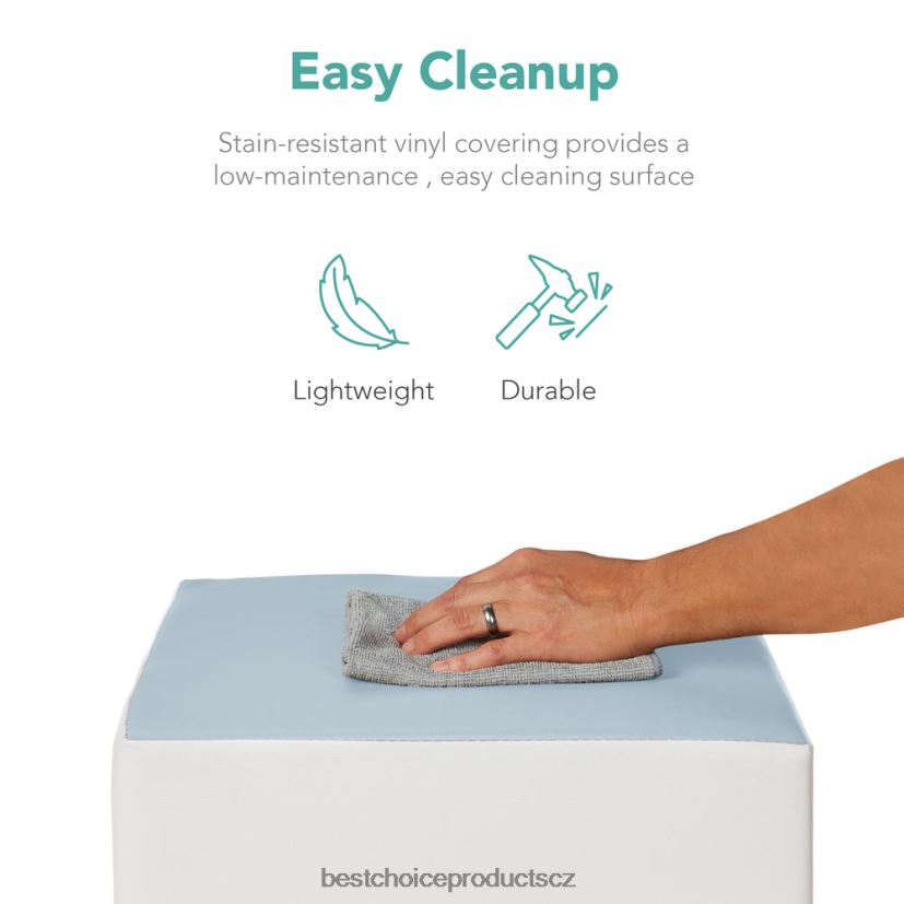 Best Choice Products 5dílná dětská herní sada s měkkými pěnovými tvary pro lezení a plazení hračka a hra | modrý FF2286311