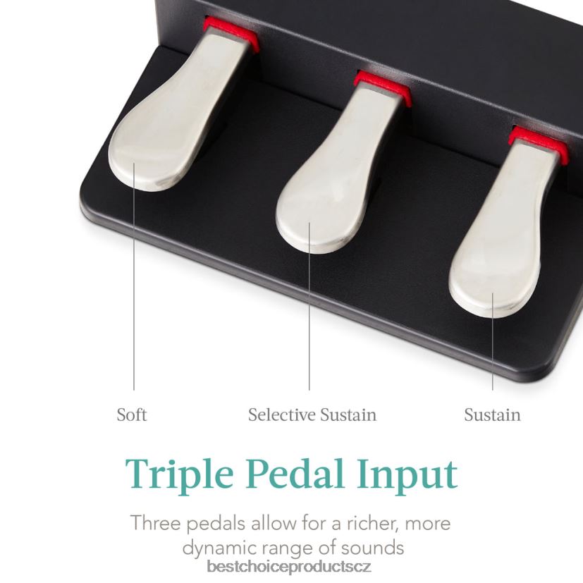 Best Choice Products 88-klávesová vážená sada digitálního piana v plné velikosti s u-stojanem, 3 sustain pedálovou jednotkou hudební nástroje | Černá FF22861148