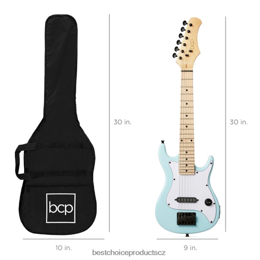 Best Choice Products dětská začátečnická elektrická kytara s 5W zesilovačem hudební nástroje | Modrý prášek FF22861088