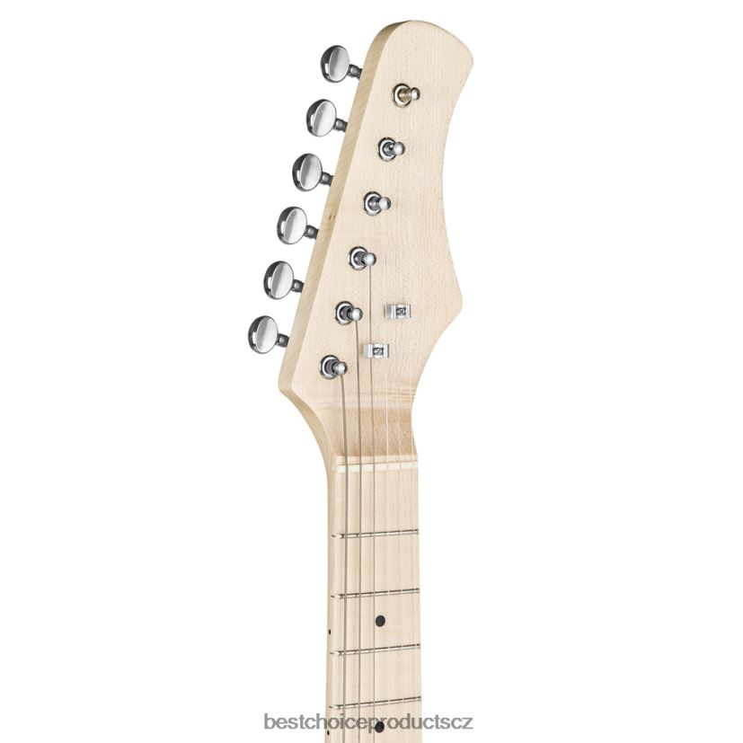 Best Choice Products dětská začátečnická elektrická kytara s 5W zesilovačem hudební nástroje | bílá/růžová FF22861084