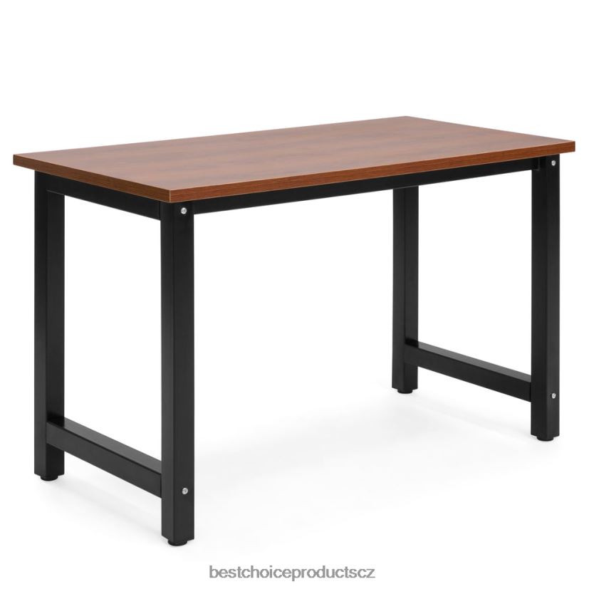 Best Choice Products 47,25 x 23,5 palce domácí kancelářský počítačový stůl pracovní stůl s nastavitelnými nohami doplněk hnědý FF22861274
