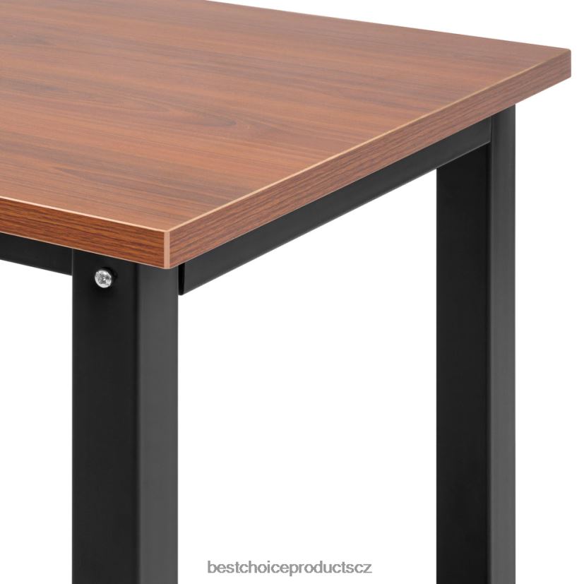 Best Choice Products 47,25 x 23,5 palce domácí kancelářský počítačový stůl pracovní stůl s nastavitelnými nohami doplněk hnědý FF22861274