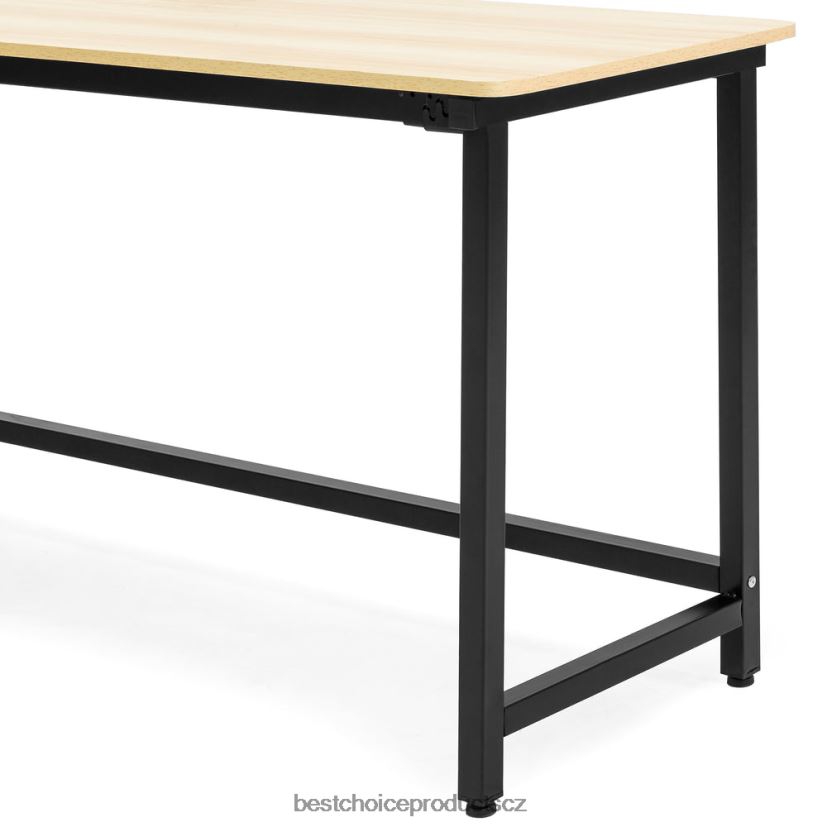 Best Choice Products moderní rohový počítačový stolní stůl ve tvaru l pracovní stanice se stojanem na cpu doplněk hnědý FF2286363