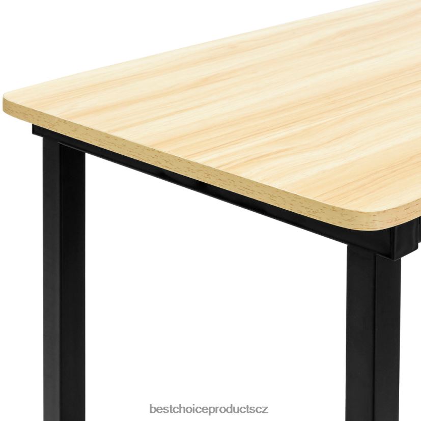 Best Choice Products moderní rohový počítačový stolní stůl ve tvaru l pracovní stanice se stojanem na cpu doplněk hnědý FF2286363