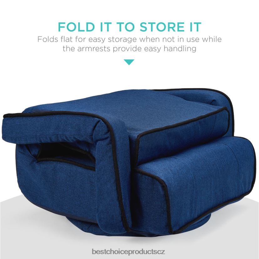 Best Choice Products Nadměrná otočná herní podlahová židle s područkou, nastavitelnou opěrkou zad doplněk světle šedá FF22861297