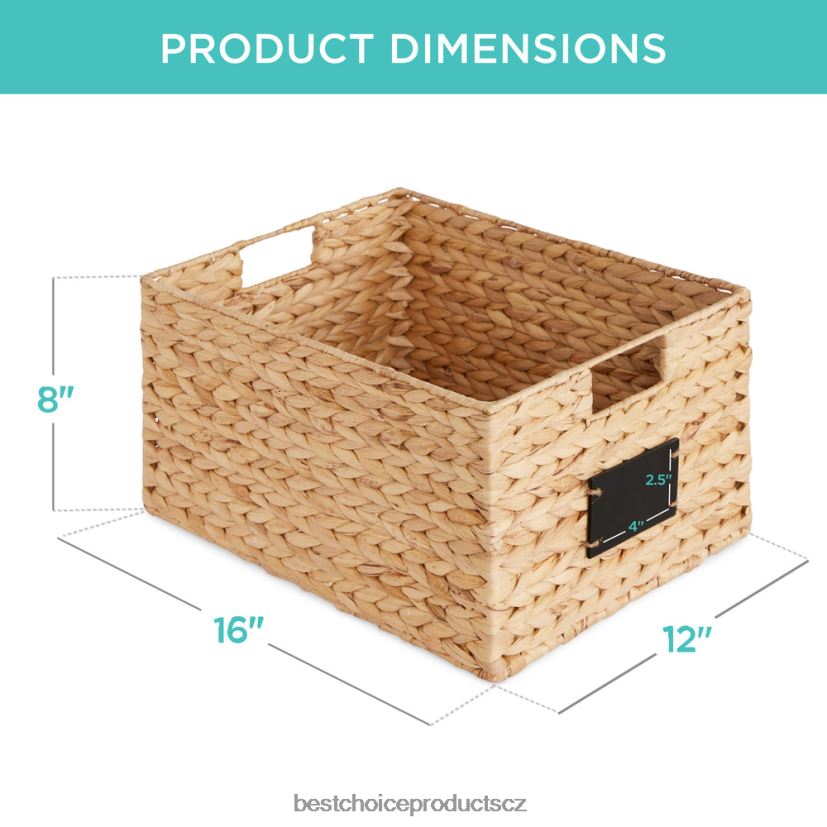 Best Choice Products sada 2 košíčků na vodní hyacint s tabulí, fixem doplněk přírodní FF2286640