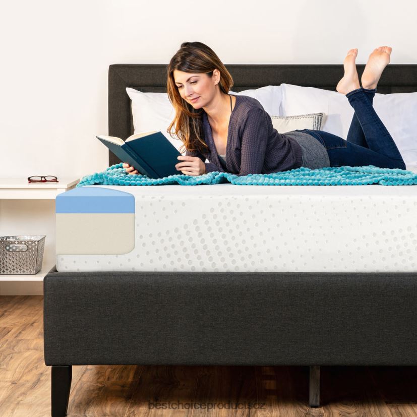 Best Choice Products 10palcová dvouvrstvá matrace s gelovou paměťovou pěnou doplněk krása FF22861296