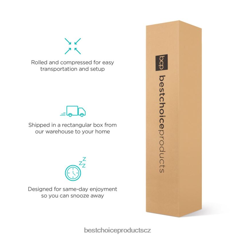 Best Choice Products 10palcová dvouvrstvá matrace s gelovou paměťovou pěnou doplněk krása FF22861296