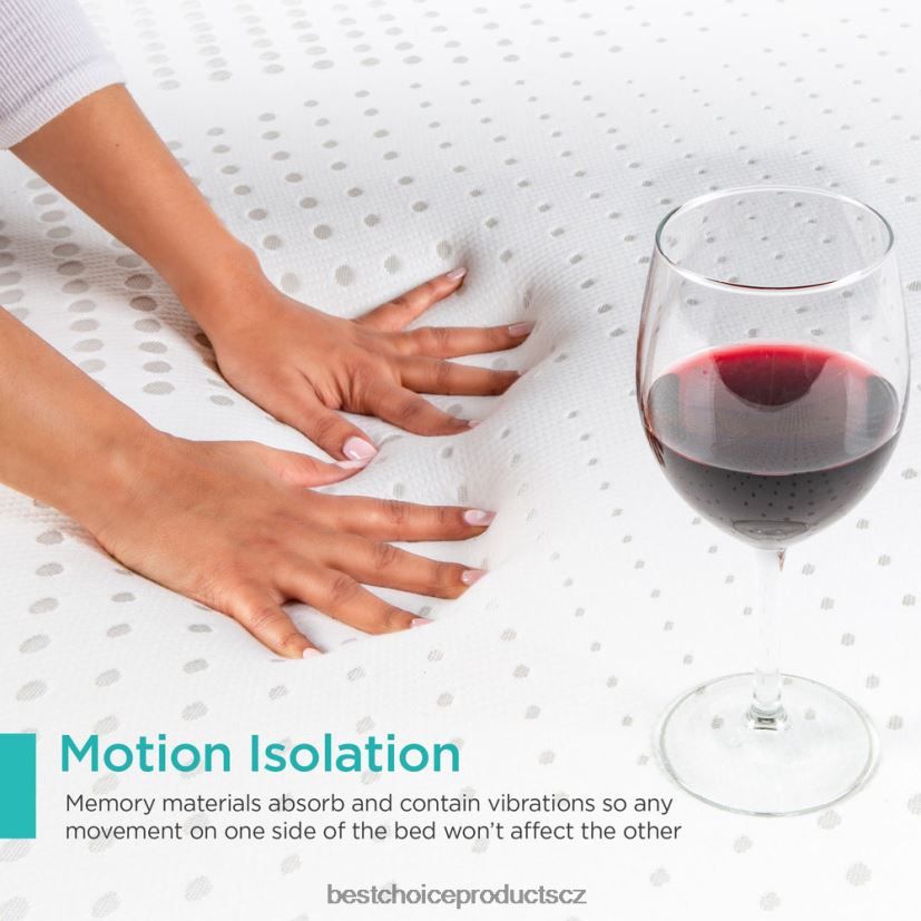 Best Choice Products 10palcová dvouvrstvá matrace z paměťové pěny s certifikovanou pěnou certipur-us doplněk krása FF22861191