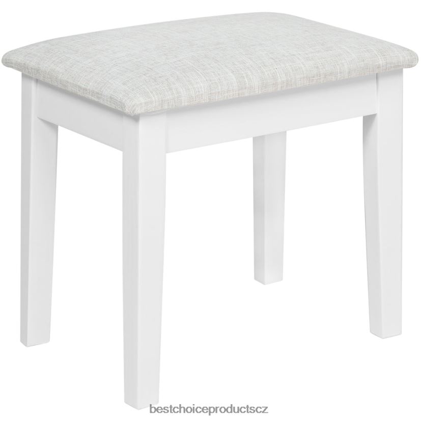Best Choice Products Koupelnový set toaletního stolku se stoličkou doplněk bílý FF22861302