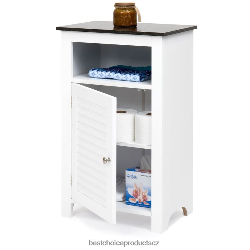 Best Choice Products koupelnová podlahová úložná skříňka doplněk espresso FF22861292
