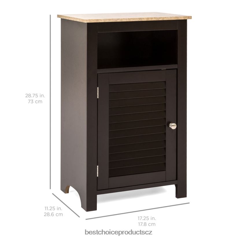 Best Choice Products koupelnová podlahová úložná skříňka doplněk espresso FF22861292