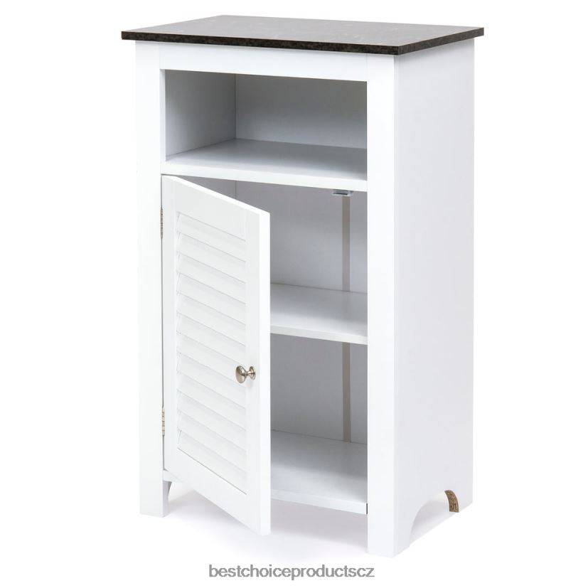 Best Choice Products koupelnová podlahová úložná skříňka doplněk espresso FF22861292