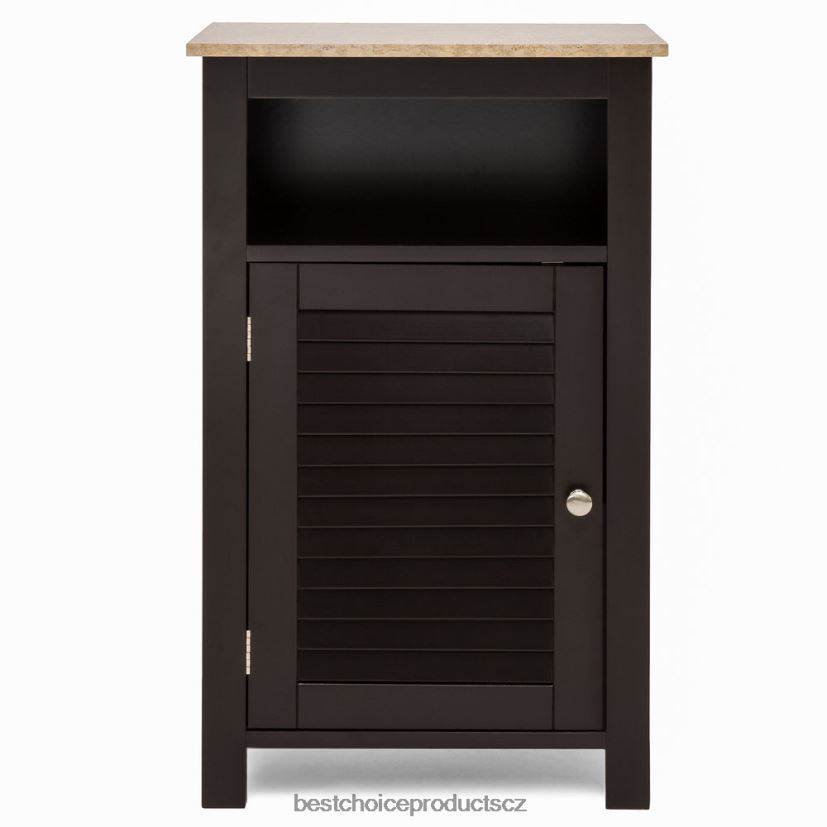 Best Choice Products koupelnová podlahová úložná skříňka doplněk espresso FF22861292