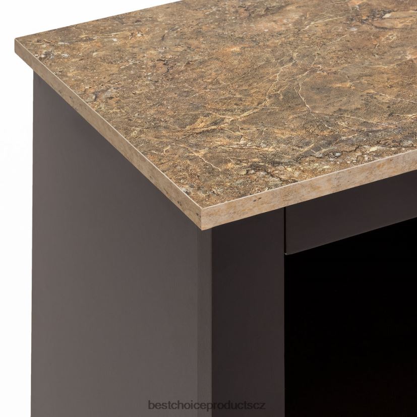 Best Choice Products koupelnová podlahová úložná skříňka doplněk espresso FF22861292