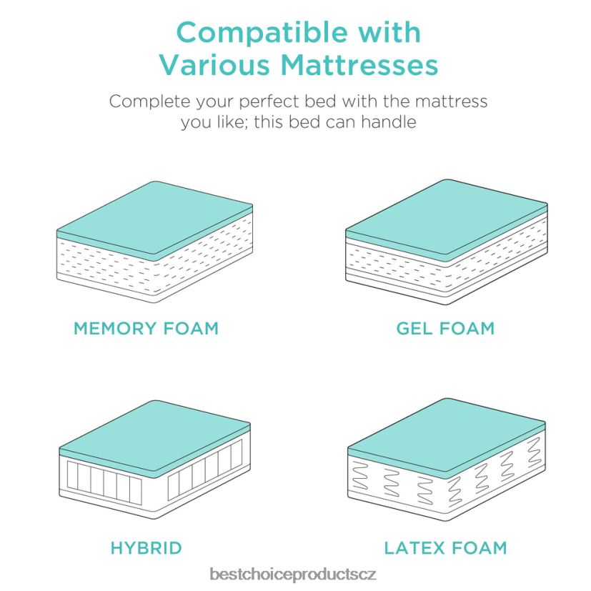 Best Choice Products nastavitelná základna postele s masáží, dálkovým ovládáním, usb porty doplněk krása FF22861187