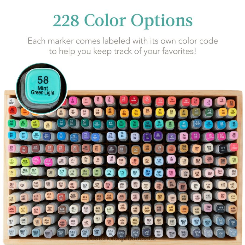 Best Choice Products Sada značkovacích per na alkoholové bázi se štětcem a hrotem sekáče, přepravní pouzdro doplněk přírodní FF22861063