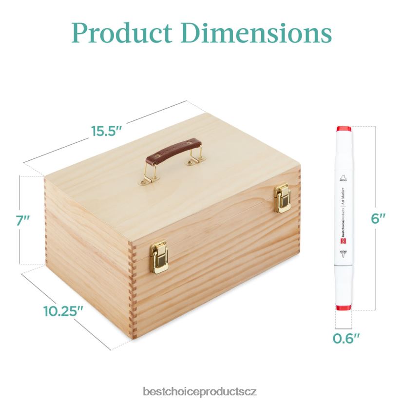 Best Choice Products Sada značkovacích per na alkoholové bázi se štětcem a hrotem sekáče, přepravní pouzdro doplněk přírodní FF22861063