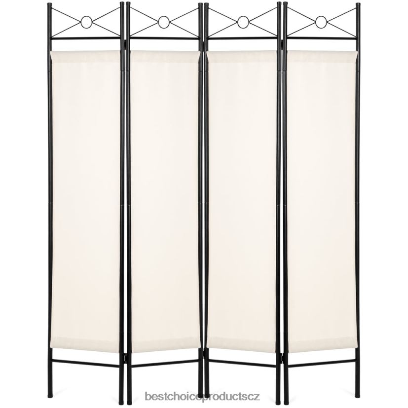 Best Choice Products 4panelová skládací zástěna pro ochranu soukromí rozdělující dekoraci místnosti, 6 stop doplněk bílý FF2286658