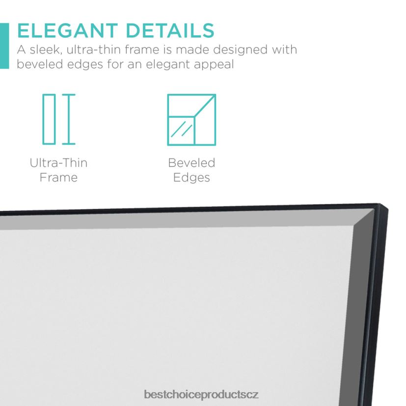 Best Choice Products velké zrcadlo po celé délce, nástěnné závěsné a naklápěcí podlahové zrcadlo doplněk Černá FF2286650