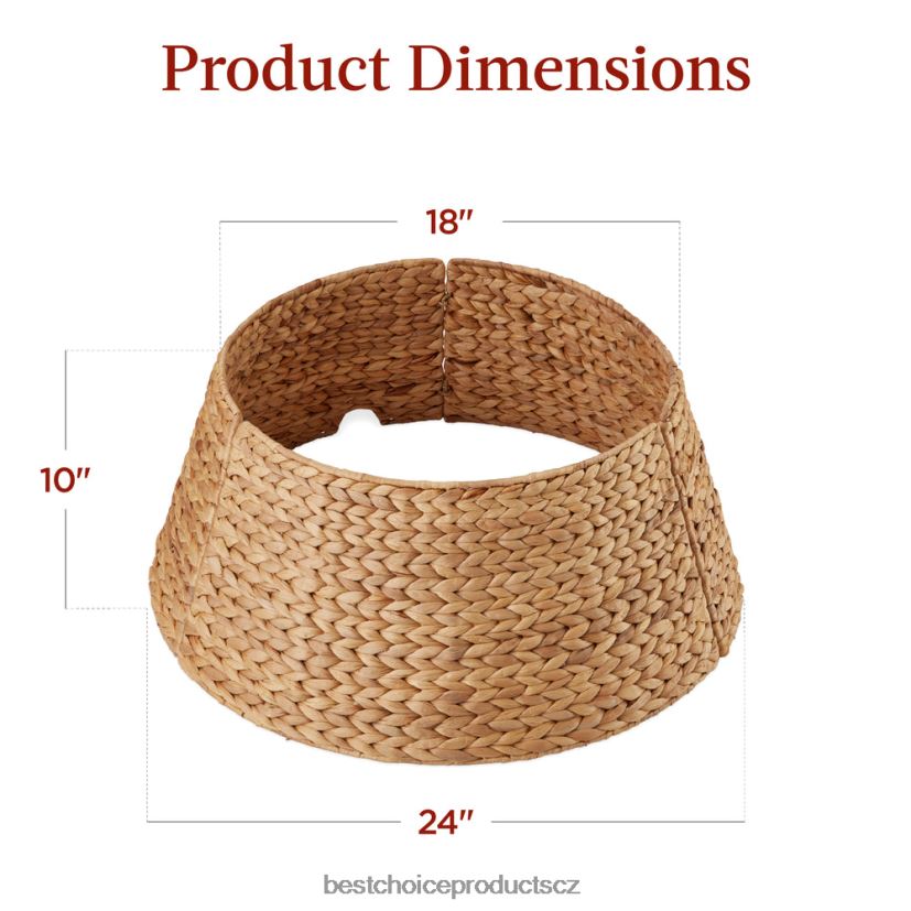 Best Choice Products tkaný hyacint vánoční sváteční strom límec sezónní přírodní FF228684