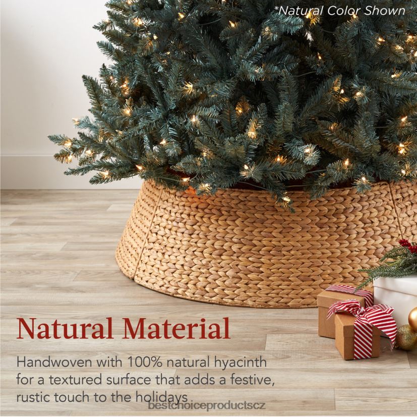 Best Choice Products tkaný hyacint vánoční sváteční strom límec sezónní tabák FF228676