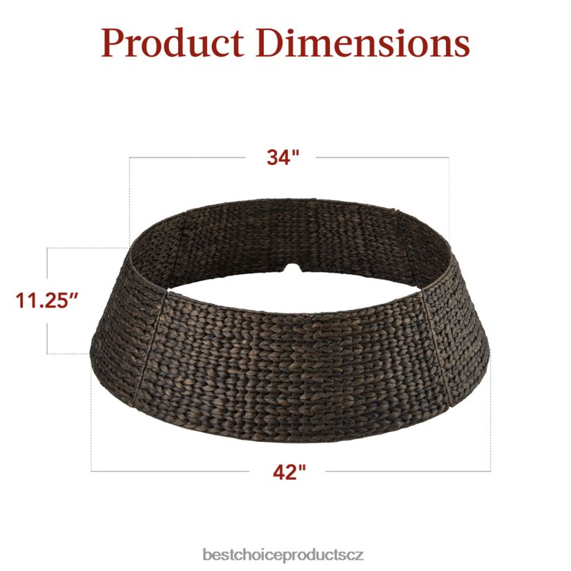 Best Choice Products tkaný hyacint vánoční sváteční strom límec sezónní tabák FF228676