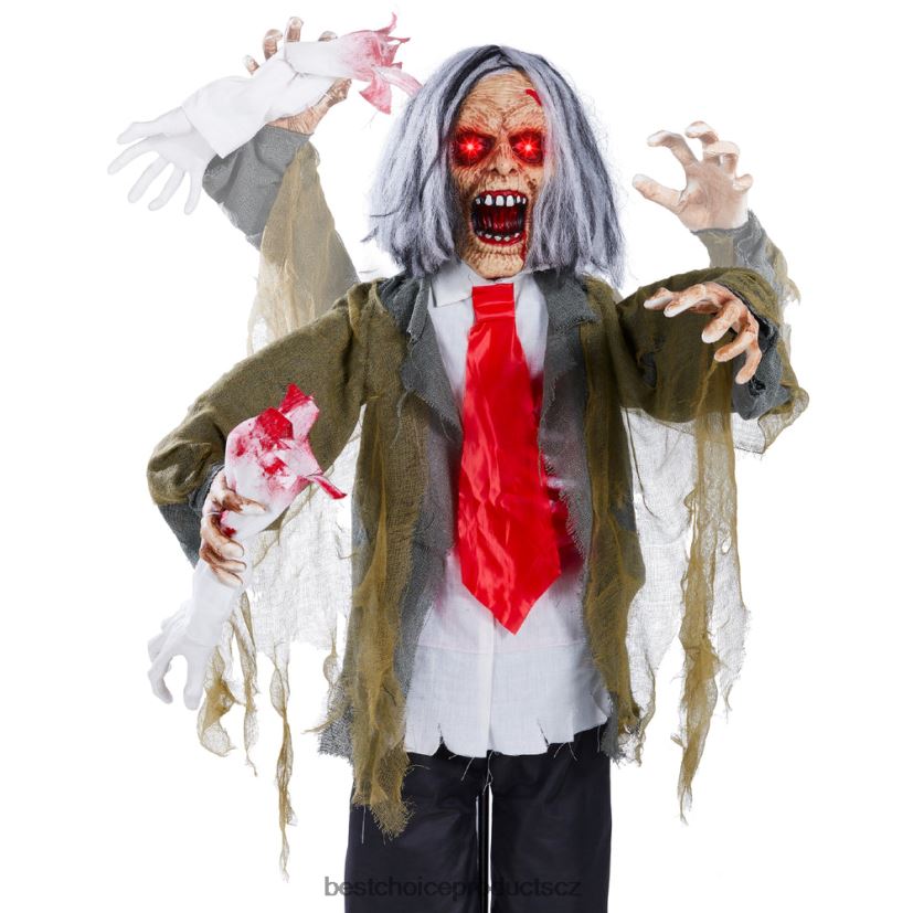 Best Choice Products shnilý ronnie stojící animatronic zombie halloween prop sezónní vícenásobné FF2286224